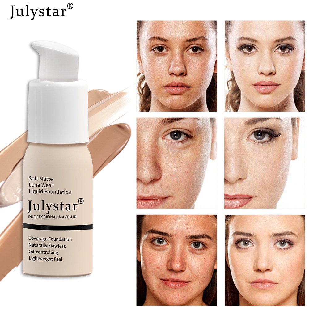 Kem Nền Dạng Lỏng Che Phủ Toàn Diện Kiểm Soát Dầu Dưỡng Ẩm Lâu Trôi