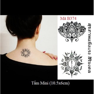 Xăm dán Tattoo hoa văn B374
