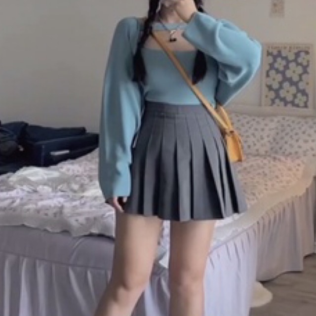 CHÂN VÁY TENNIS BIGSIZE 60-95kg màu xám