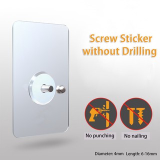 Không dấu vết dán móng tay miễn phí treo tường vít dính không dấu vết không khoan phòng tắm nhà bếp phòng khách phòng ngủ đồ dùng lắp đặt
