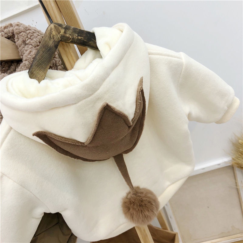 Áo khoác dày có mũ trùm đầu giữ ấm thời trang thu đông phong cách Hàn Quốc dành cho trẻ 2021