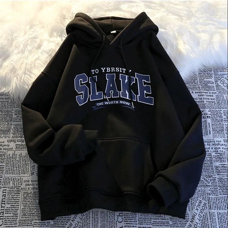 Áo Hoodie nam nữ Dáng Rộng in chữ SLAKE sành điệu