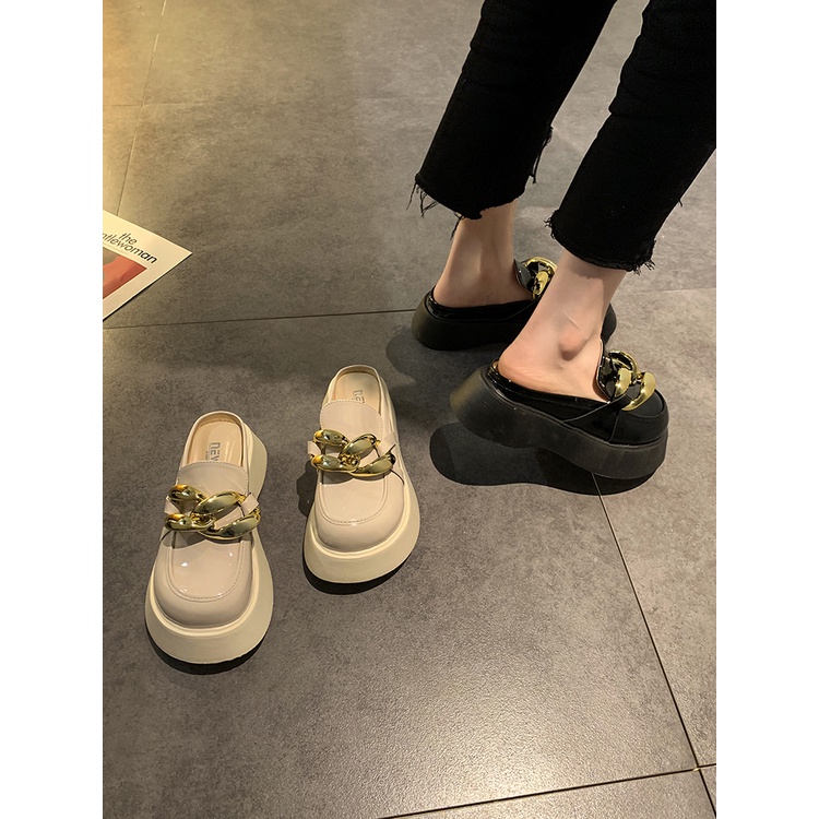 GIÀY OXFORD THẤP CỔ MŨI TRÒN GIÀY SỤC ULZZANG CÓ XÍCH ĐẾ BÁNH MÌ