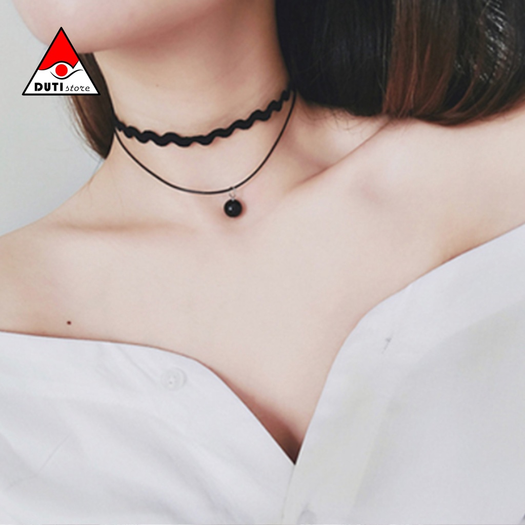 Vòng cổ Choker ren Dutios đính đá DRC003 [Chọn mặt treo khác vui lòng inbox]