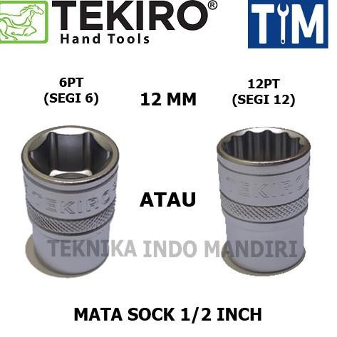 (Mua...! Tekiro 1 / 2 "12 mm / Sock Key / Socket / Cờ Lê 1 / 2 Inch 12 mm