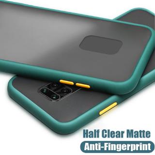 Ốp lưng nhám chống shock Xiaomi Redmi 10 9T 9A 9 9C 8 8A 7 5 Plus suốt cảm giác chạm mềm mại màu tương phản cho