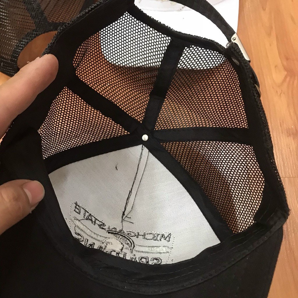 Mũ nón lưỡi trai American Michigan phối lưới cao cấp logo vuông khóa đồng