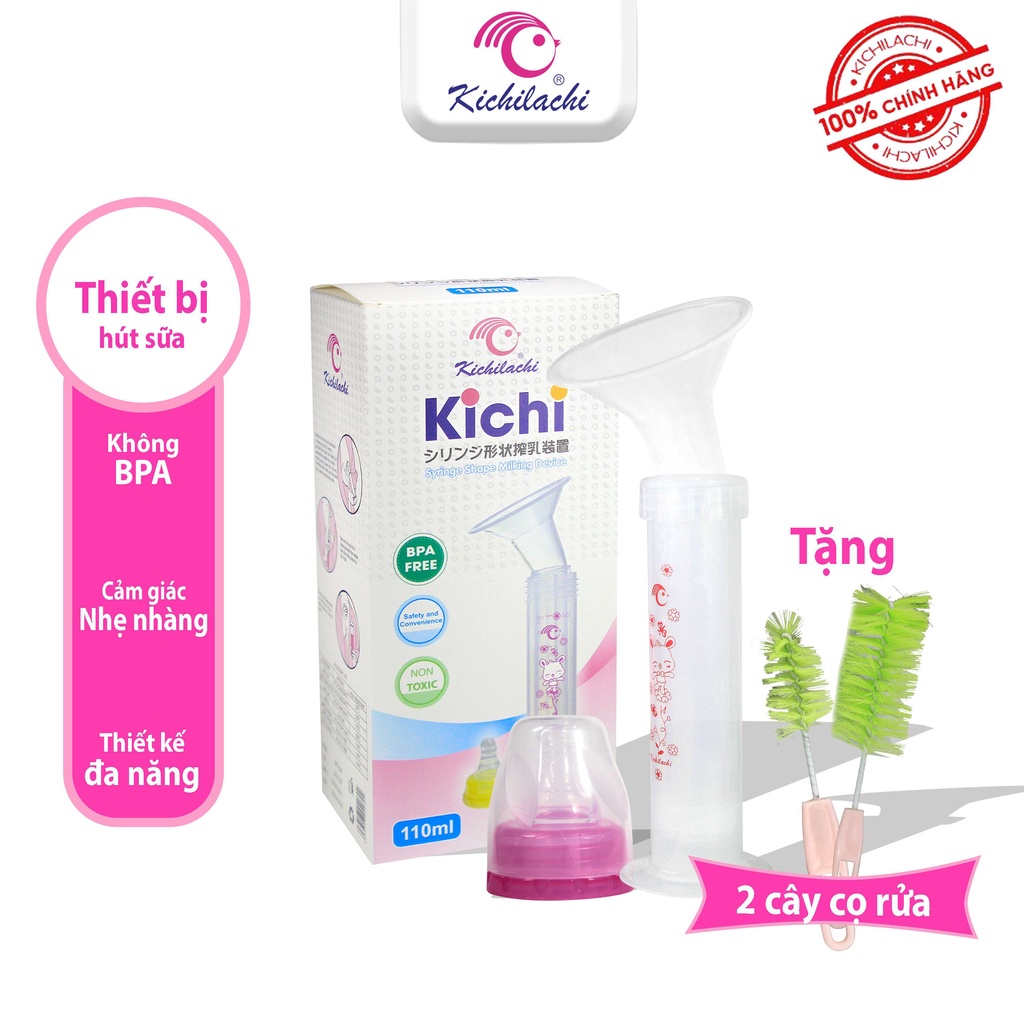 Hút sữa Xilanh Kichilachi 110 ml cho Mẹ Bỉm Sữa