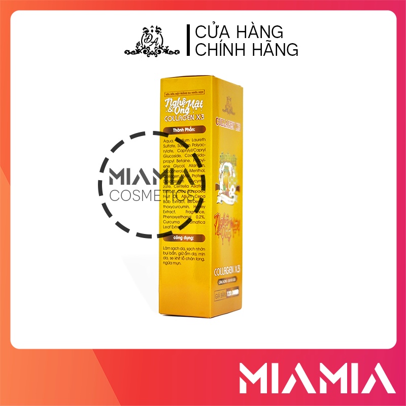 Sữa Rửa Mặt Nghệ Mật Ong Collagen X3 làm sạch da, ngừa mụn, se khít lỗ chân lông Mỹ Phẩm Đông Anh