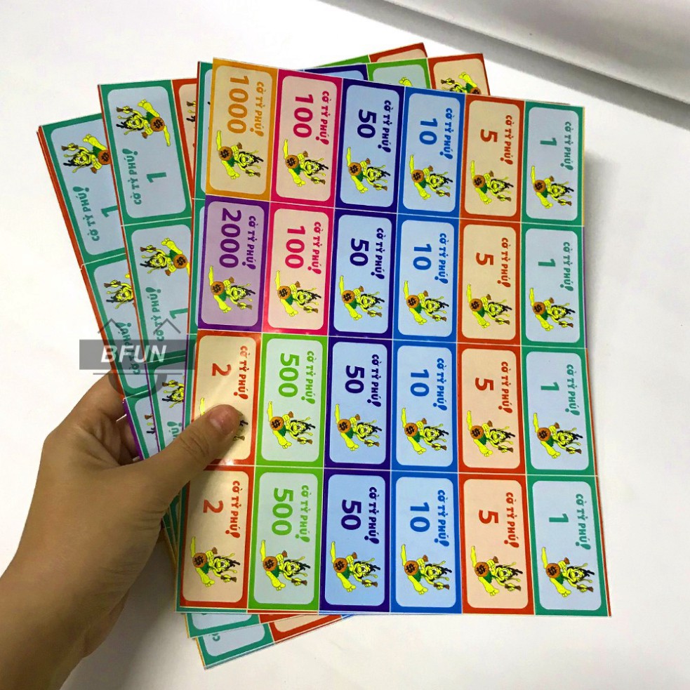 Bộ Cờ 2in1 ĐẠI PHÁT TÀI - Cờ Tỷ Phú Monopoly Việt Nam Giá Rẻ + Cờ Cá Ngựa Giấy Cao Cấp Đua Ngựa - Đồ Chơi Trẻ Em BFUN