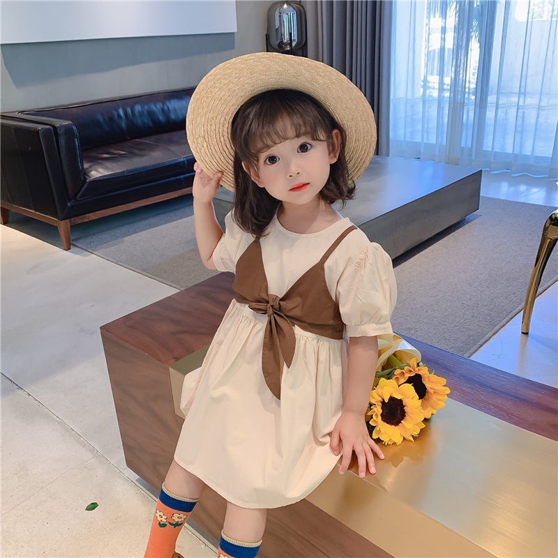 Váy cho bé gái đầm bé gái 8-18kg Tunkid phong cách Hàn Quốc chất đũi mềm mịn đáng yêu