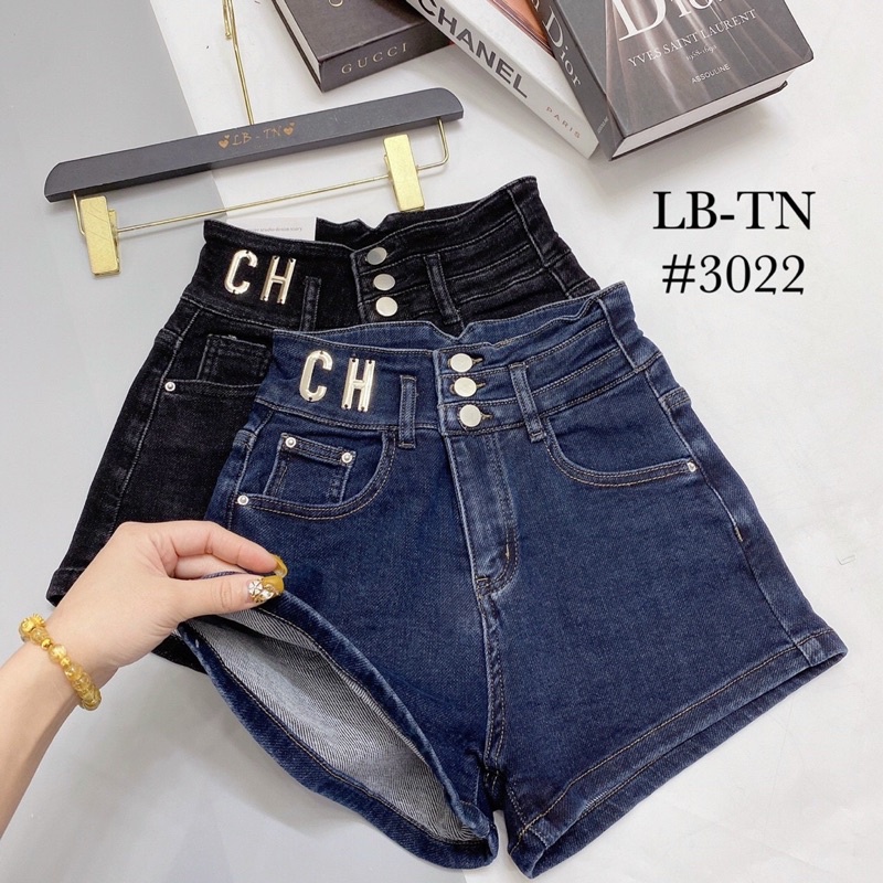 Quần short jean cạp cao CH