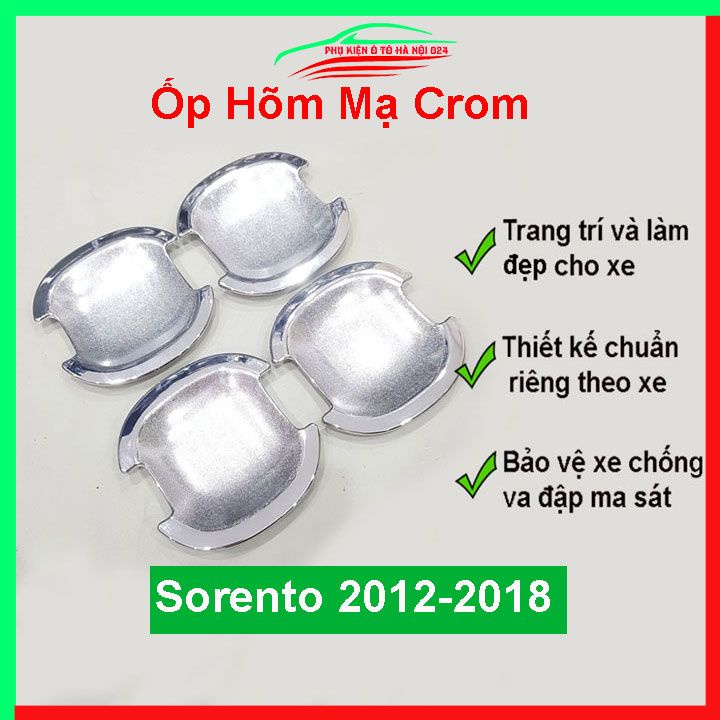 Bộ 4 ốp hõm Sorento 2012-2018 mạ Crom