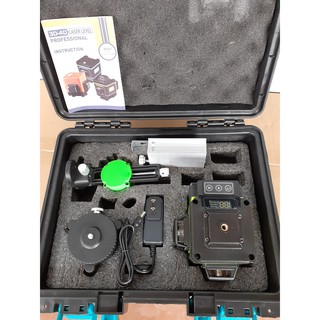 Máy Bắn Cốt Laser 3D 12 Tia Xanh Cao Cấp-Máy Cân Mực Laser Có Điều Khiển Từ Xa-Chân 1M2