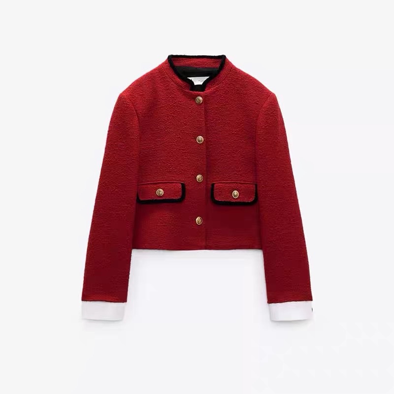 Jacket tweed dài tay Z*ra mẫu mới 2021