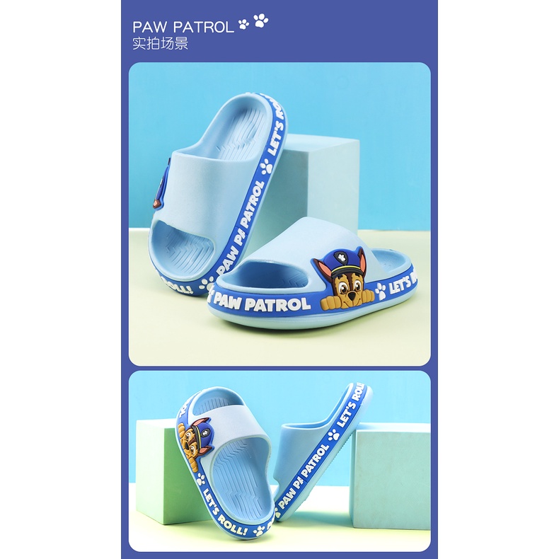 Dép đi trong nhà thiết kế hình Paw Patrol nhẹ không trượt thời trang hè cho bé 5 tuổi