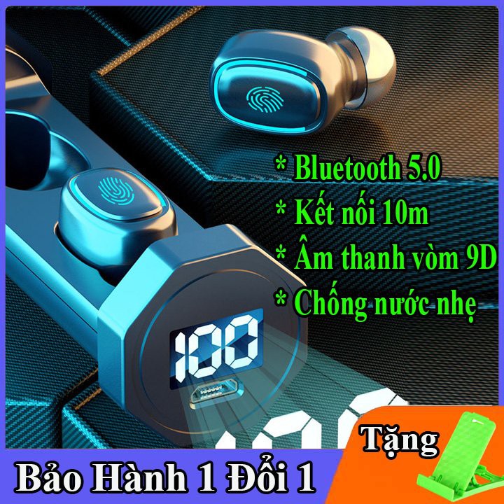 Tai nghe Bluetooth B9-TWS Đẳng cấp Bass hay nhỏ ghọn thời trang,Tai nghe iphone thích hợp các dòng máy samsung,iphone