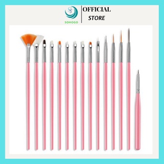 [HÀNG CÓ SẴN]- Bộ cọ 15 cây vẽ móng tay