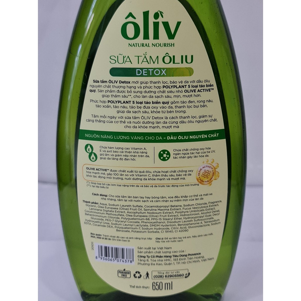 Sữa Tắm Oliv PURITE PROVENCE 650ml