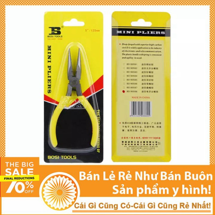 Kìm Mỏ Nhọn Bosi 5&quot;/ 125mm