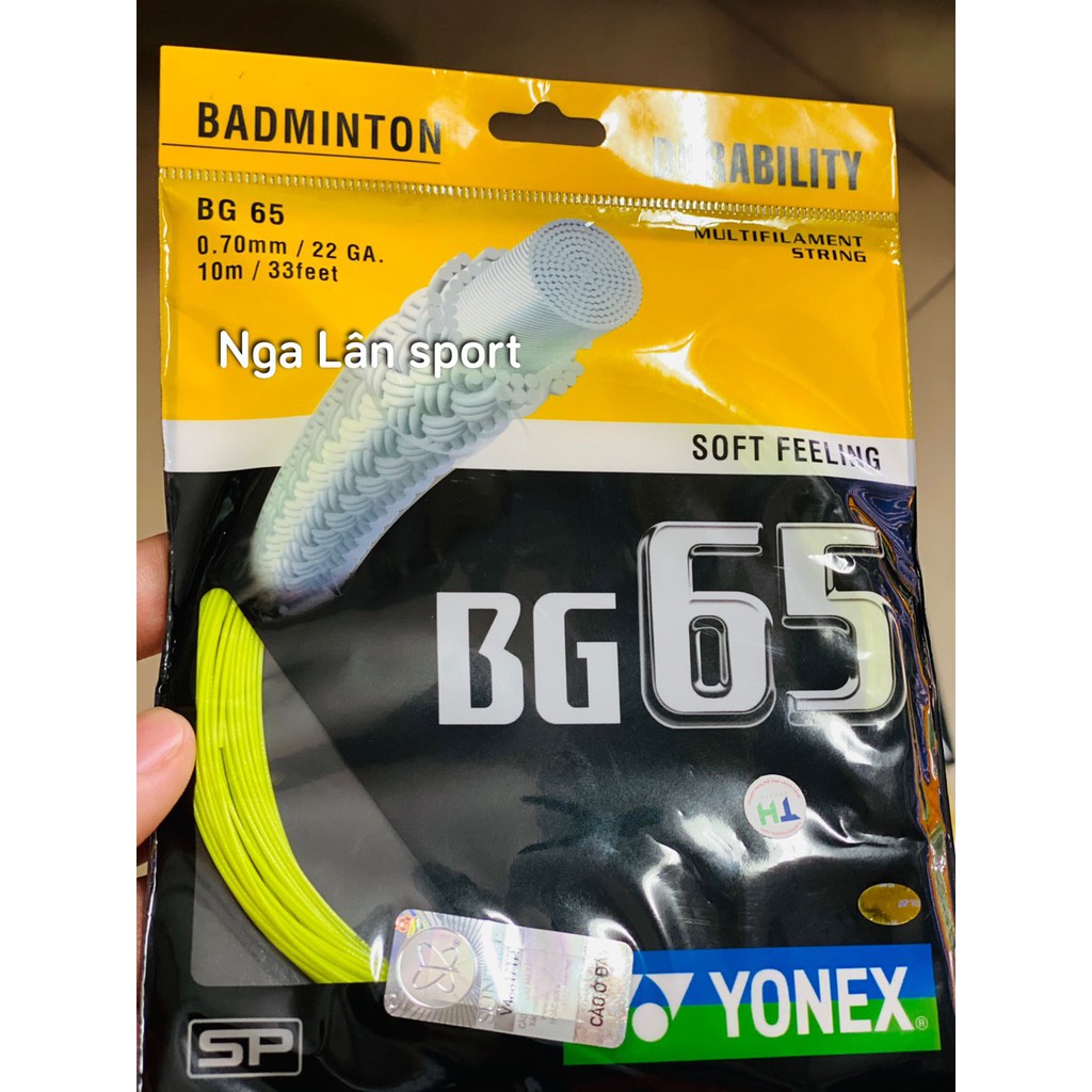 Dây cước căng vợt  cầu lông Yonex BG65 - HÀNG CHÍNH HÃNG có tem công ty