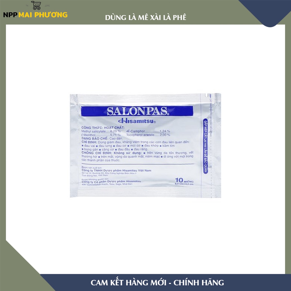Cao dán Salonpas hộp 20 miếng