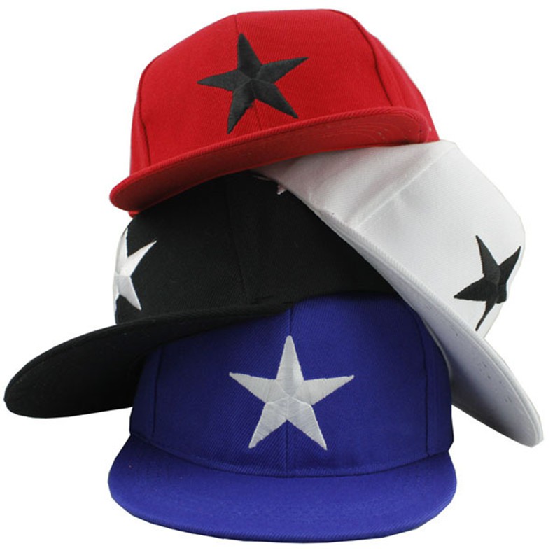 Mũ Lưỡi Trai Cotton Thêu Hình Ngôi Sao Thời Trang