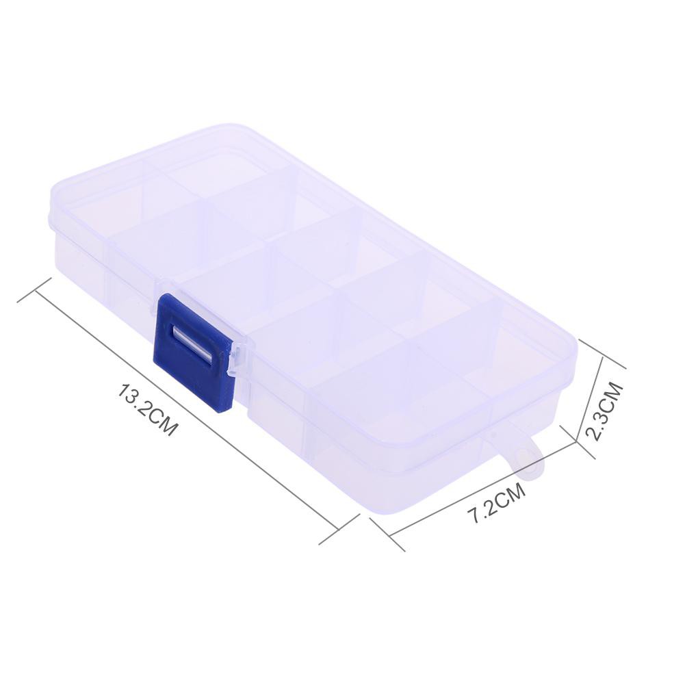 Hộp Nhựa Thiết Kế 10 Ngăn Dùng Đựng Thuốc / Trang Sức Đa Năng Tiện Dụng