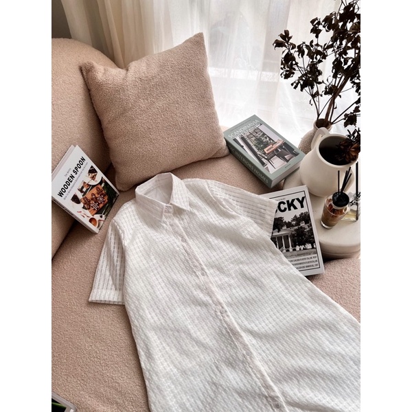 Đầm sơmi 2 Màu vải dày dặn