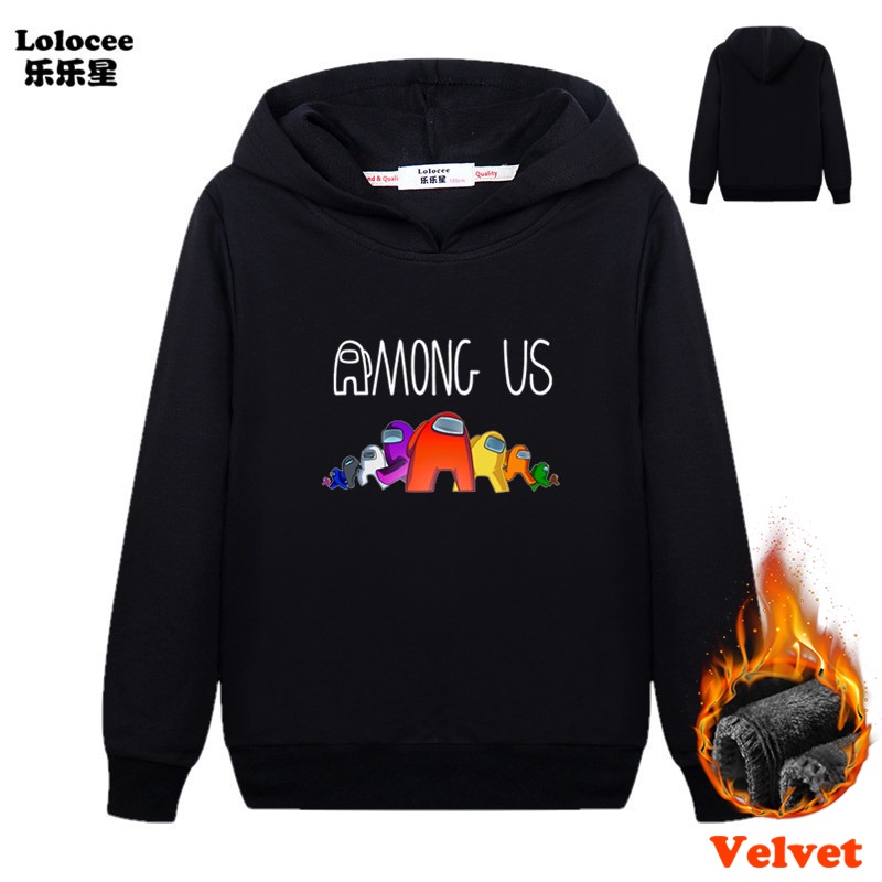 Áo hoodie nhung in hình hoạt hình Minecraft thời trang mùa đông dành c