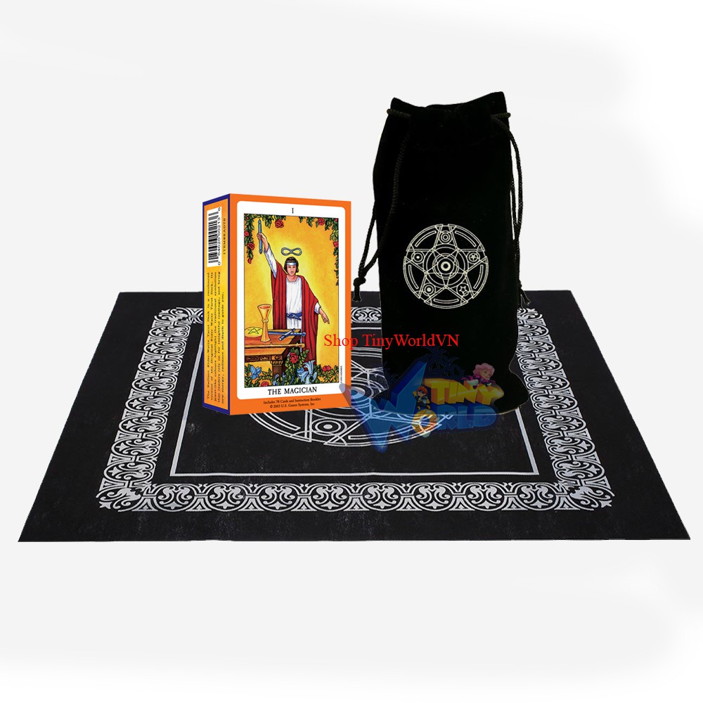 Combo Bộ Bài Tarot The Magician Cao Câp và Túi Nhung Đựng Tarot và Khăn Trải Bàn Tarot