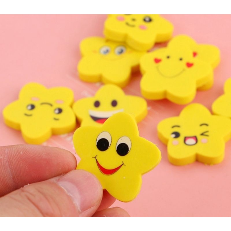 Set 3 gôm ngôi sao nhiều biểu cảm dễ thương (tẩy ngôi sao)