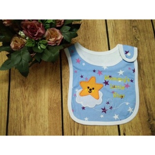 YẾM ĂN DẶM KHUY BẤM COTTON 2 LỚP
