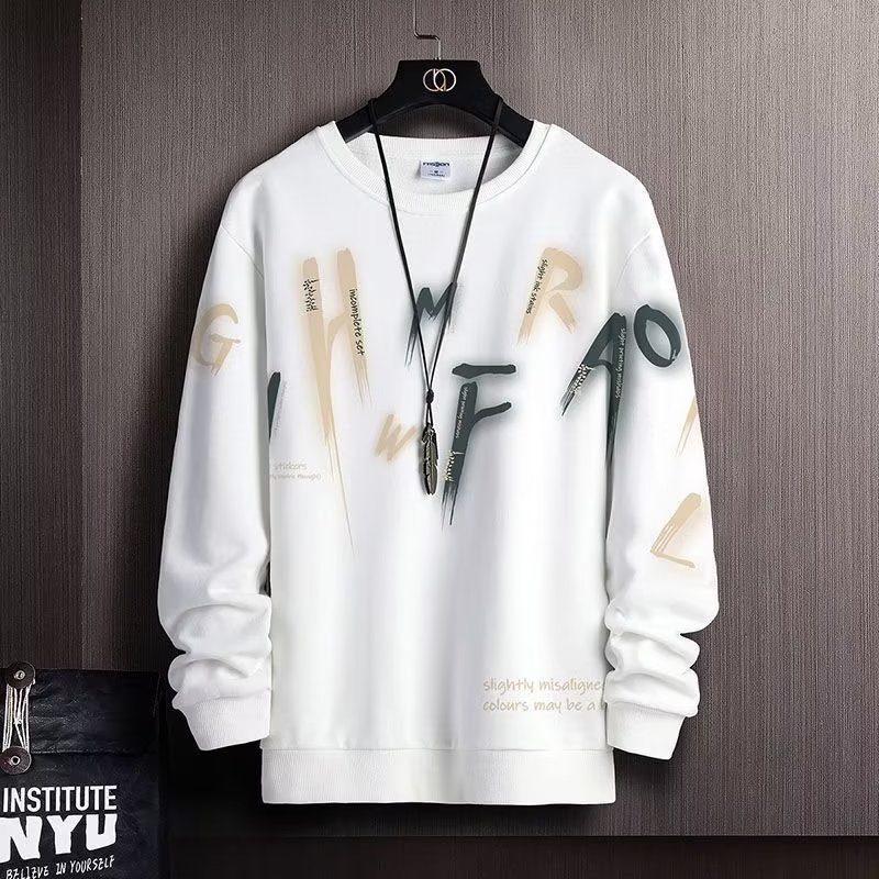 Áo Nỉ Nam Dài Tay Cổ Tròn Thời Trang Hàn