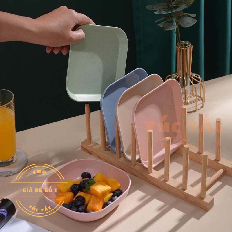 SET 8 CHIẾC ĐĨA LÚA MẠCH MẪU MỚI TONE MÀU PASTEL NGỌT NGÀO /COMBO 8C ĐĨA LÚA MẠCH - bán cả thế giới