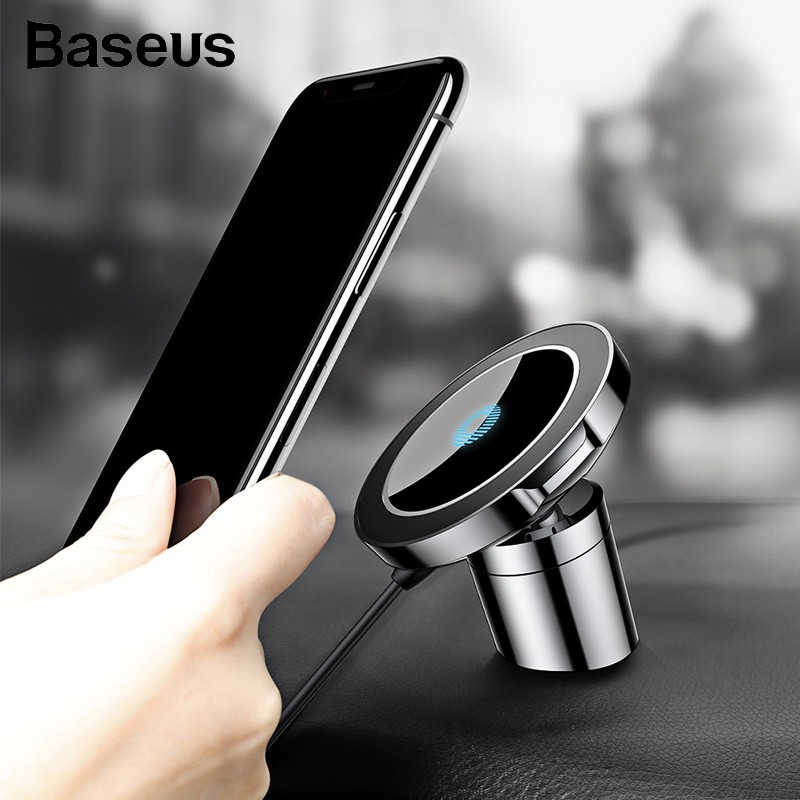Giá đỡ điện thoại trên xe hơi có nam châm hiệu Baseus không dây cho iPhone Samsung