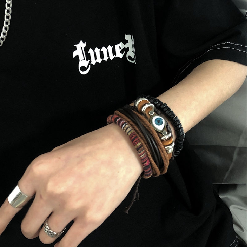 Vòng tay dây bện phong cách Harajuku thời trang 22157