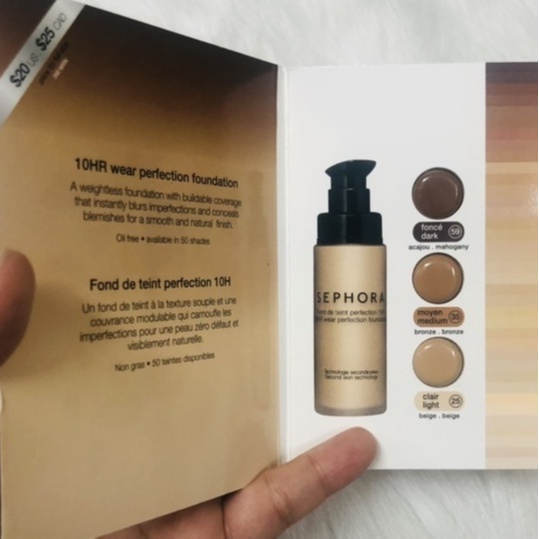 [CÓ BILL US] Sample mẫu thử Kem nền Sephora Collection 10HR wear perfection foundation