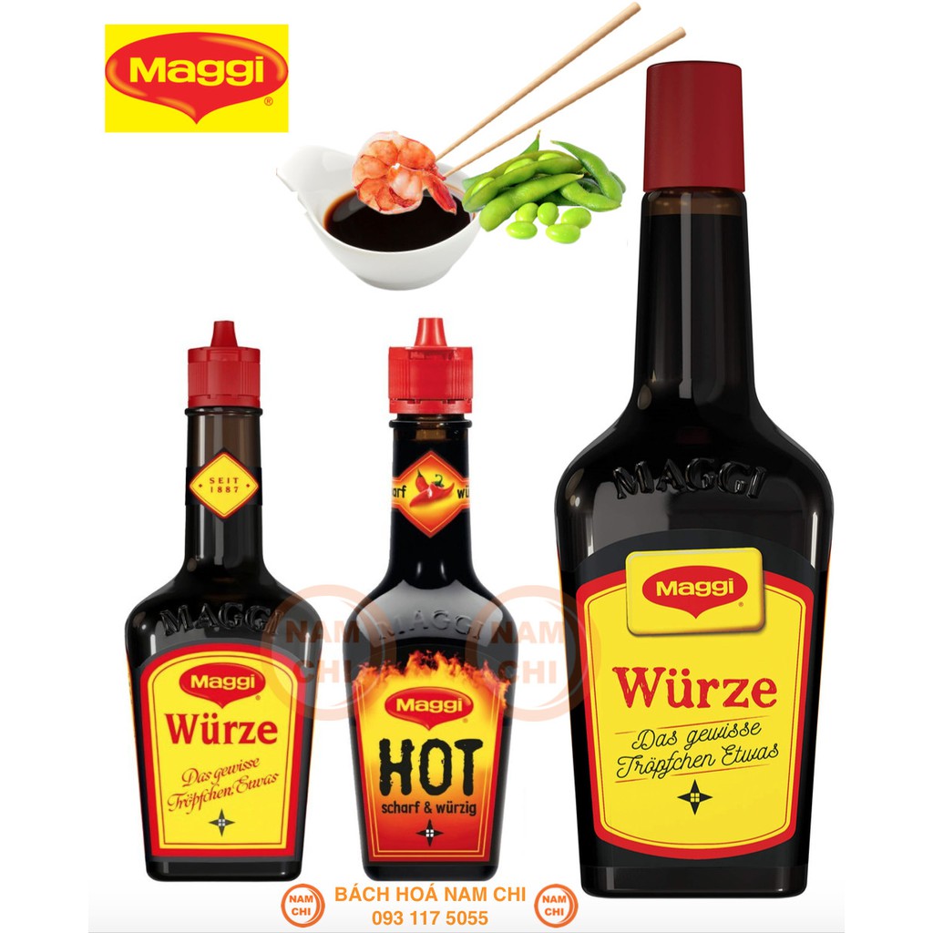 [DATE MỚI] Nước Tương MAGGI ĐỨC WURZE Các Size - Hàng Đức Nhập Khẩu - Hương Vị Thơm Ngon Ít Mặn Đặc Trưng