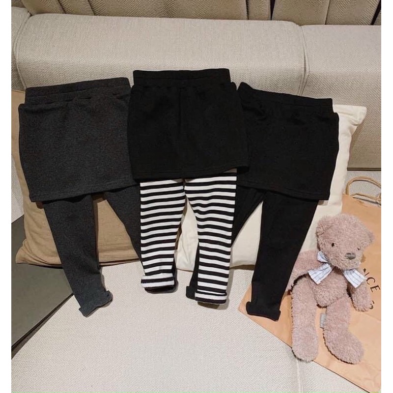 set 3 quần legging chân váy cho bé gái siêu xinh