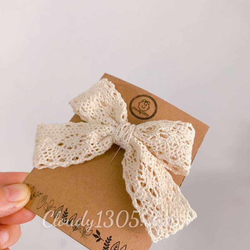 Kẹp nơ mềm mại phong cách tiểu thư