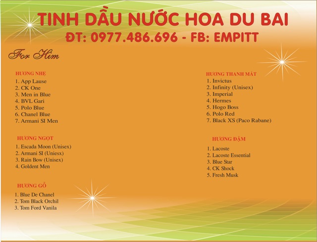 Tinh dầu nước hoa Dubai | Thế Giới Skin Care