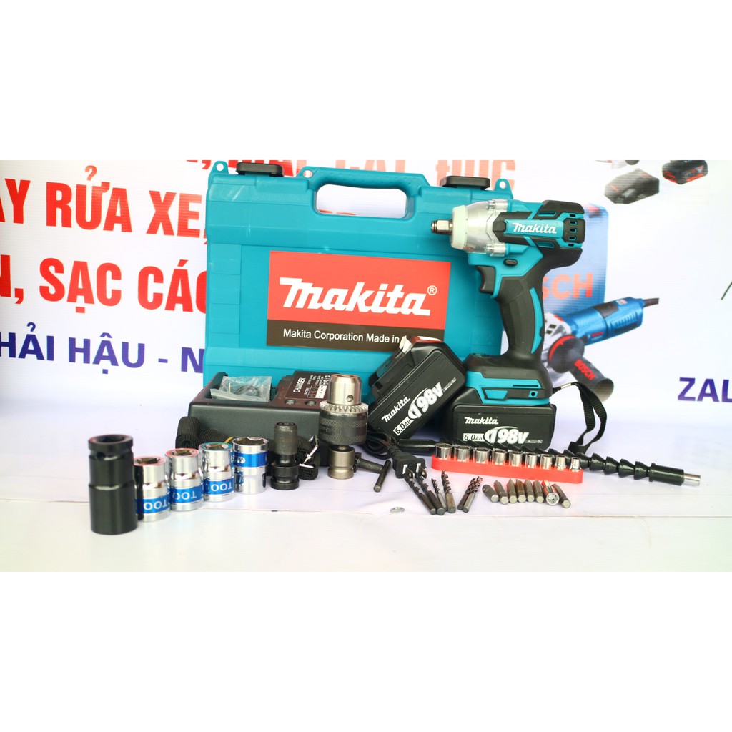 Máy Siết Bulong 118V Kèm Đầu Chuyển Vít Và Chuyển Khoan