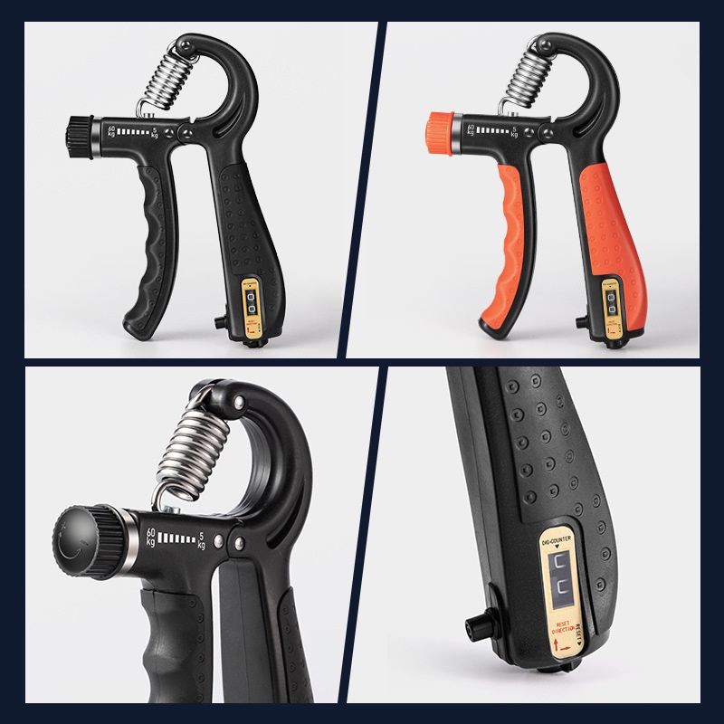 Kìm Bóp Tập Cơ Tay, Kìm Tập Cơ Tay Có Đếm Số Kìm Tập Tay Có Lò Xo Điều Chỉnh Lực 5-100kg