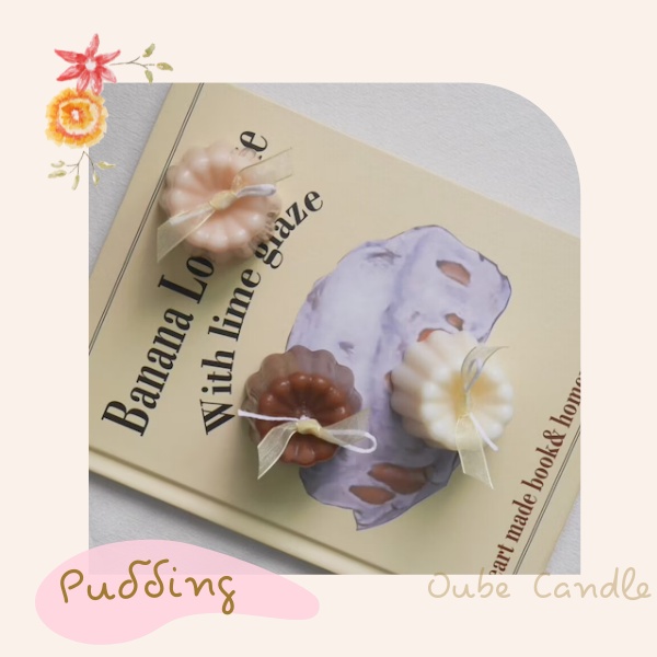 Nến Thơm Handmade Tạo Hình Bánh Pudding Decor Mini Size 2.6x3.2cm |Oube Candle NT67