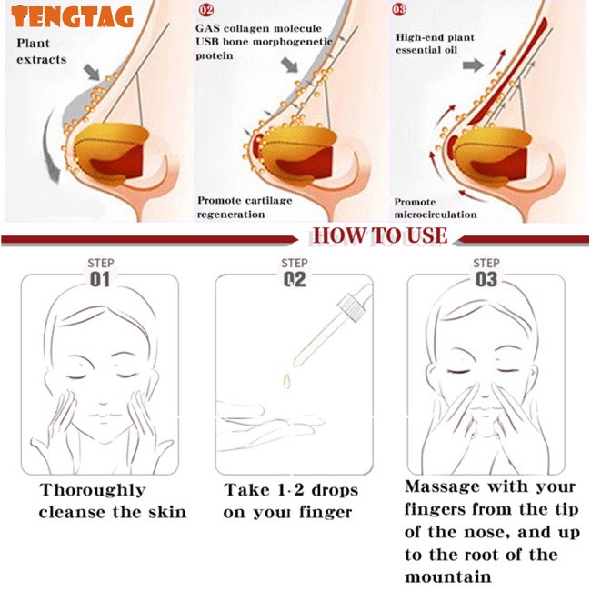 (Hàng Mới Về) Tinh Dầu Nâng Mũi Tạo Dáng Đẹp Tự Nhiên