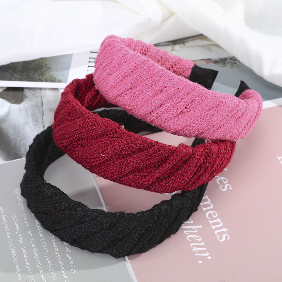 Băng Đô Len Màu Trơn Phong Cách Hàn Quốc Cho Nữ
