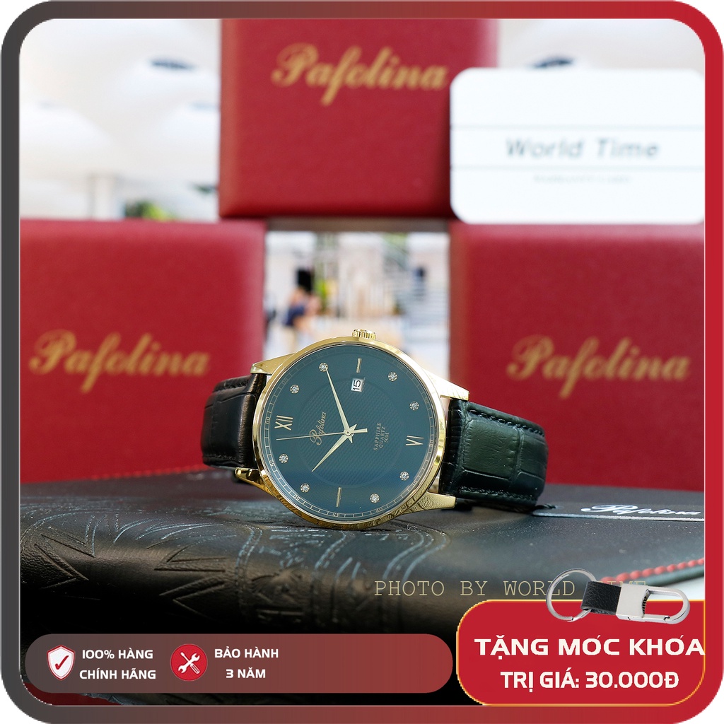 Đồng Hồ Nam dây da pafolina 5034m  [ Chính Hãng Full Box ] Sapphire Chống Xước , Chống Nước
