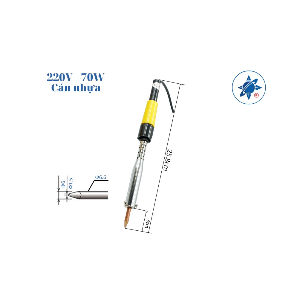 Mỏ hàn điện cán nhựa 70W