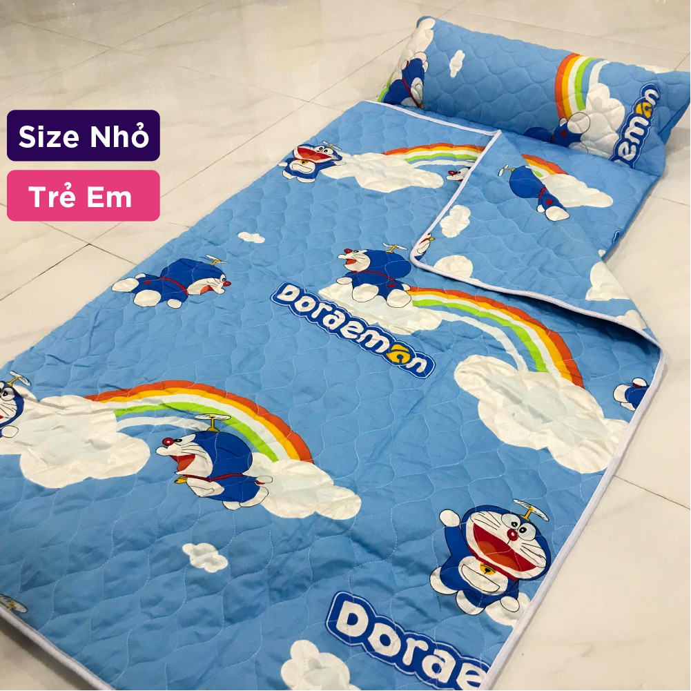 Túi Ngủ Trẻ Em Doremon Nệm Ngủ Trẻ Em Màu Xanh